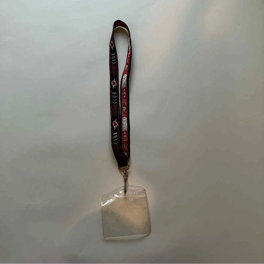 Disney Castaway Club Lanyard Black Red White Authentic Cruise Line Exclusive DCL